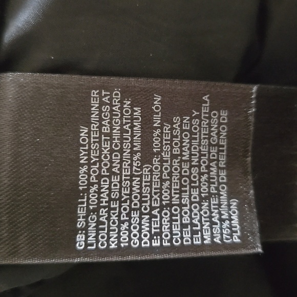 Womens The North Face Black Goose Down Puffer Coat Sz Large - Picture 8 of 8